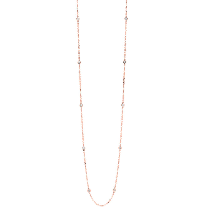 14Kt Rose Gold Diamond 1/4Ctw Necklace