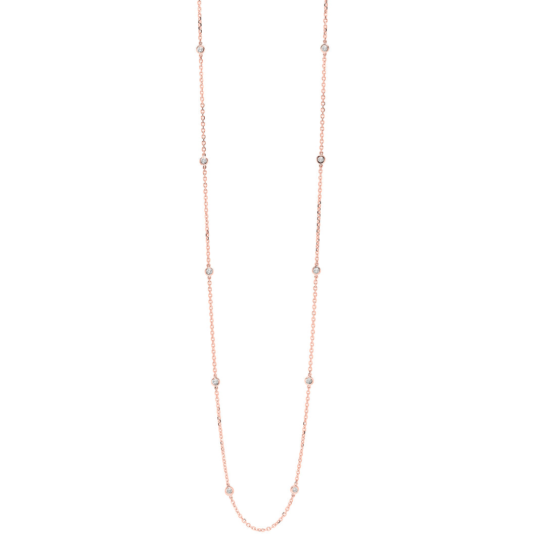14Kt Rose Gold Diamond 1/4Ctw Necklace