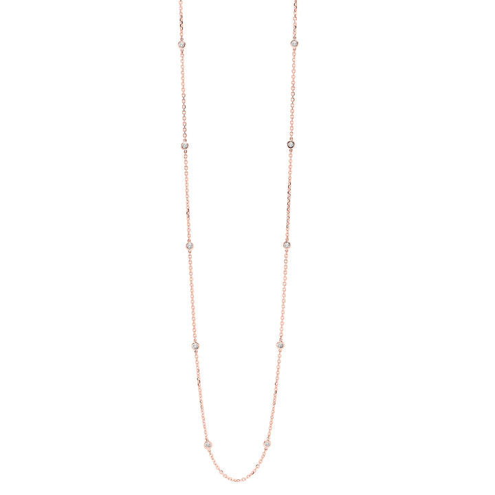 14Kt Rose Gold Diamond 1/4Ctw Necklace