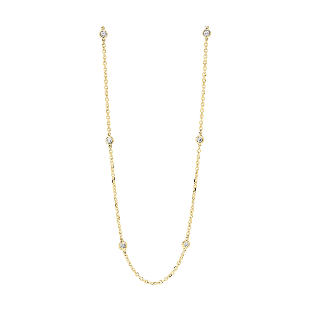 14Kt Yellow Gold Diamond 1/4Ctw Necklace