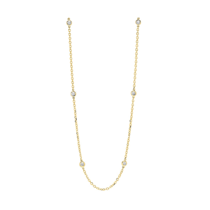 14Kt Yellow Gold Diamond 1/4Ctw Necklace