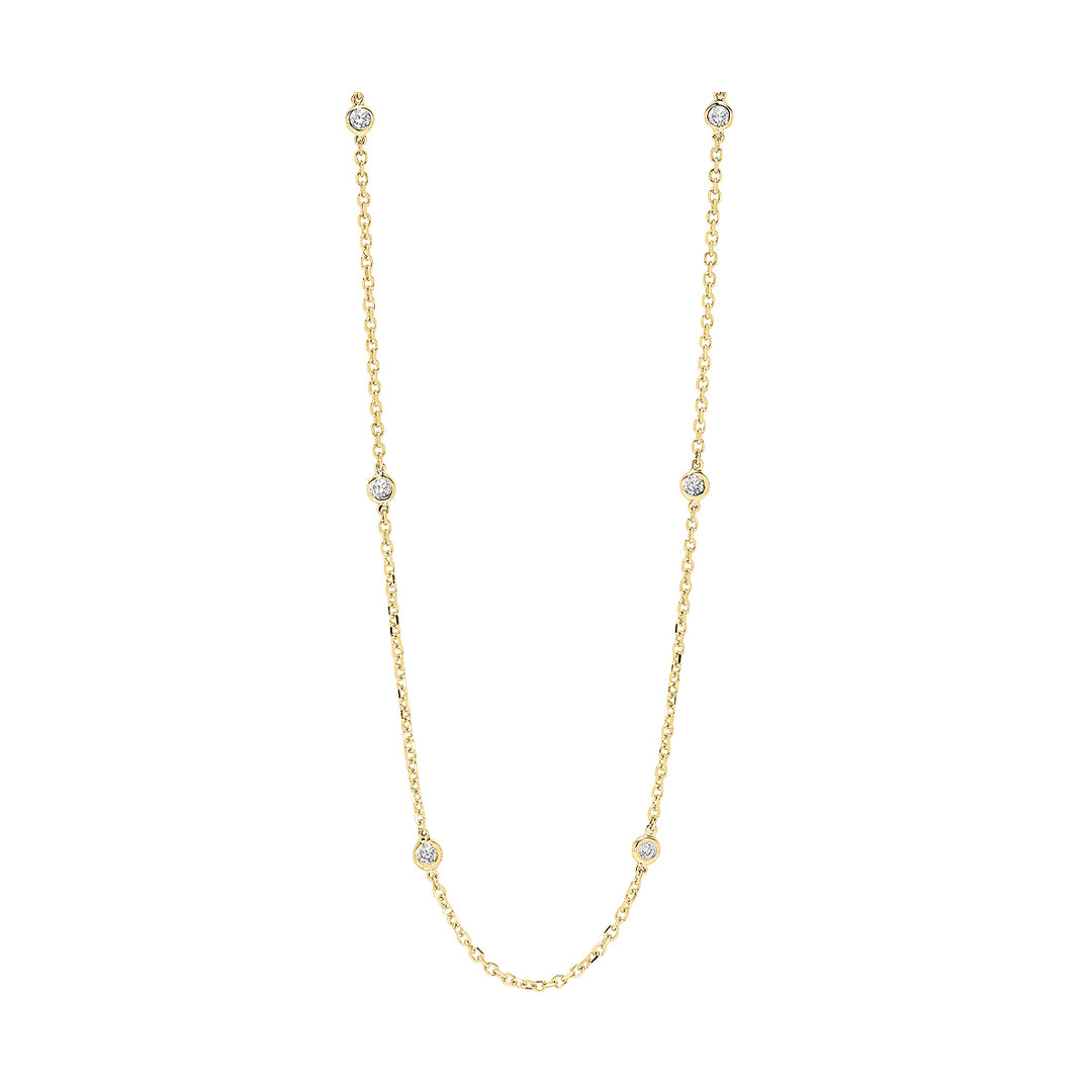 14Kt Yellow Gold Diamond 1/4Ctw Necklace