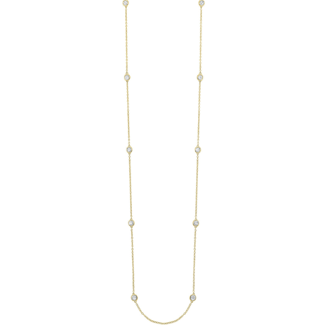 14Kt Yellow Gold Diamond 3/4Ctw Necklace