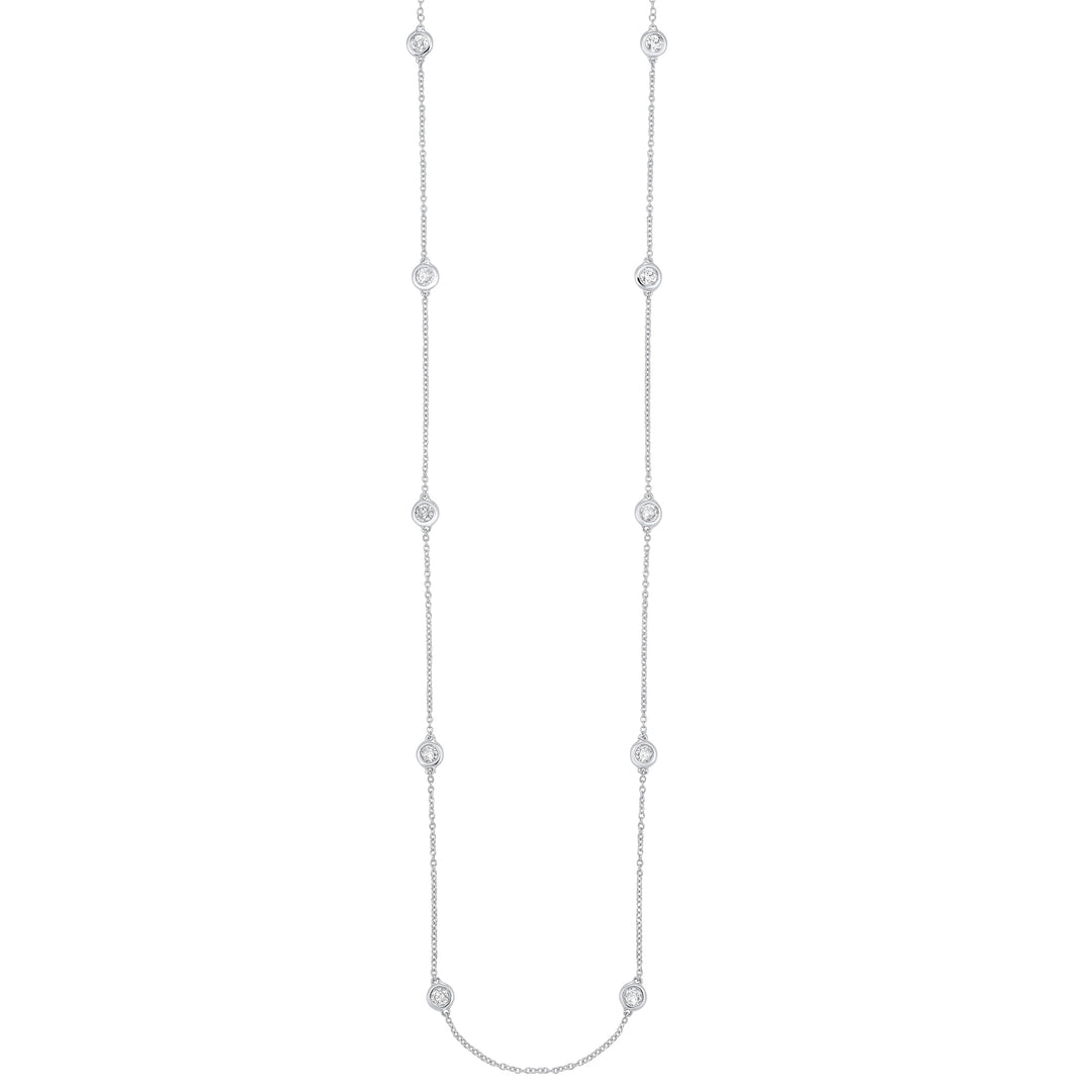 14Kt White Gold Diamond 1Ctw Necklace