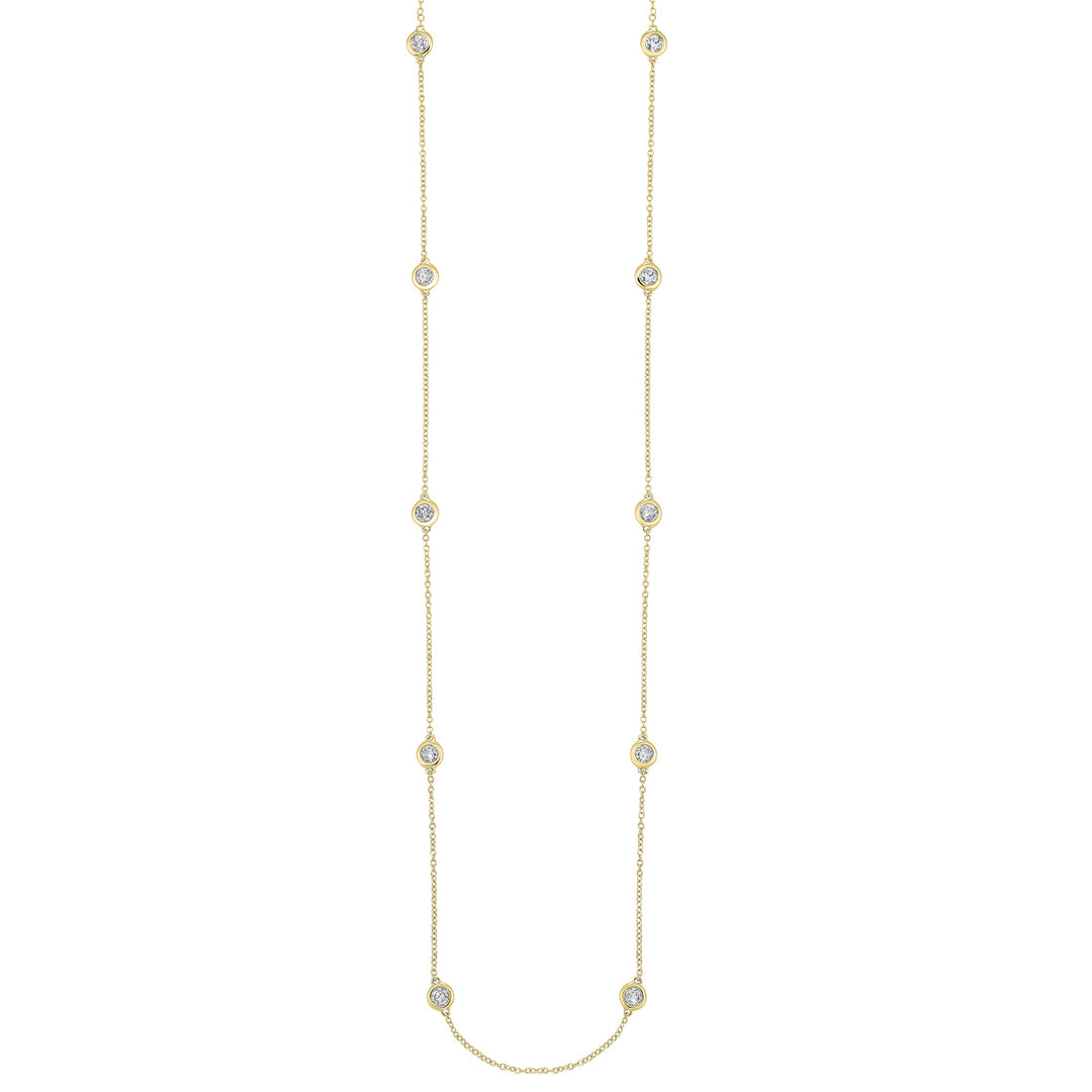 14Kt Yellow Gold Diamond 1Ctw Necklace