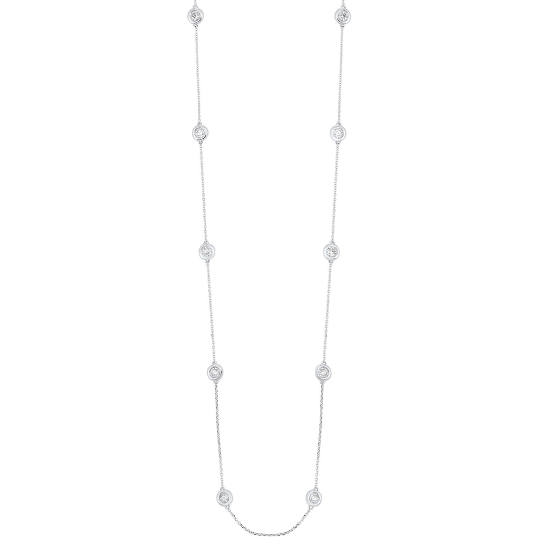 14Kt White Gold Diamond 1 1/2Ctw Necklace