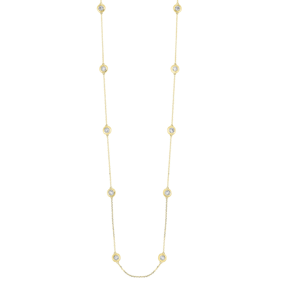 14Kt Yellow Gold Diamond 1 1/2Ctw Necklace