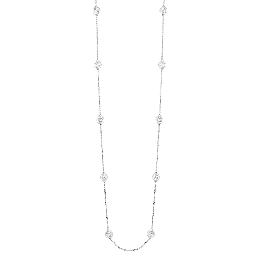 14Kt White Gold Diamond 2Ctw Necklace