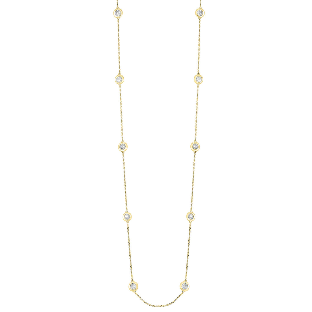 14Kt Yellow Gold Diamond 2Ctw Necklace