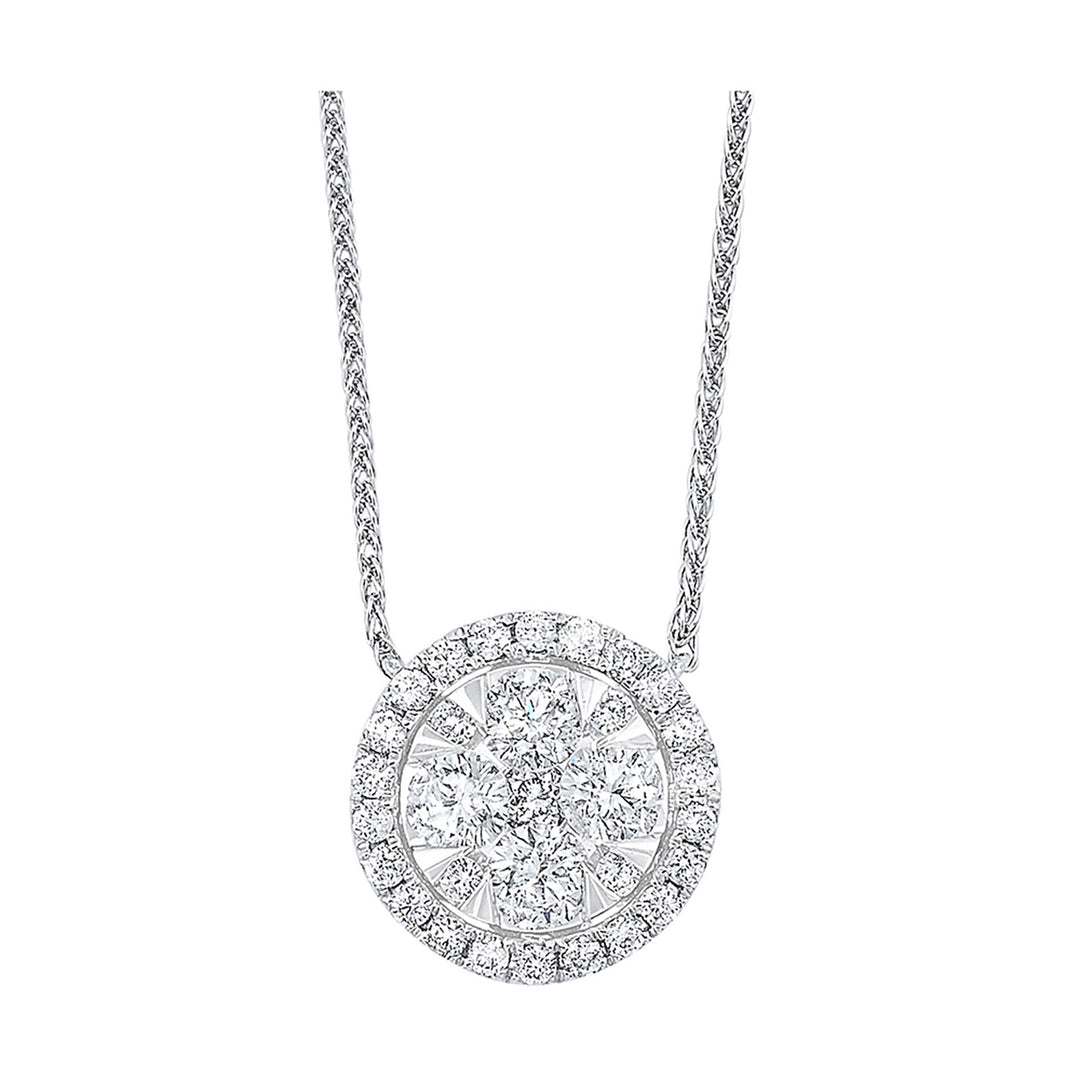 14Kt White Gold Diamond 1/2Ctw Necklace