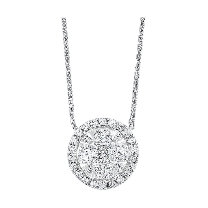 14Kt White Gold Diamond 1/2Ctw Necklace