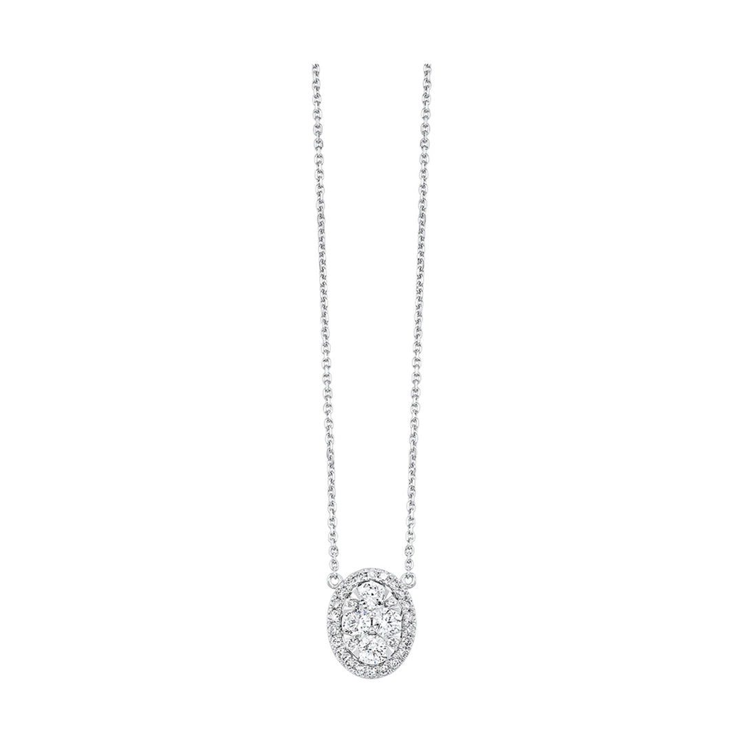 14Kt White Gold Diamond 1/2Ctw Necklace