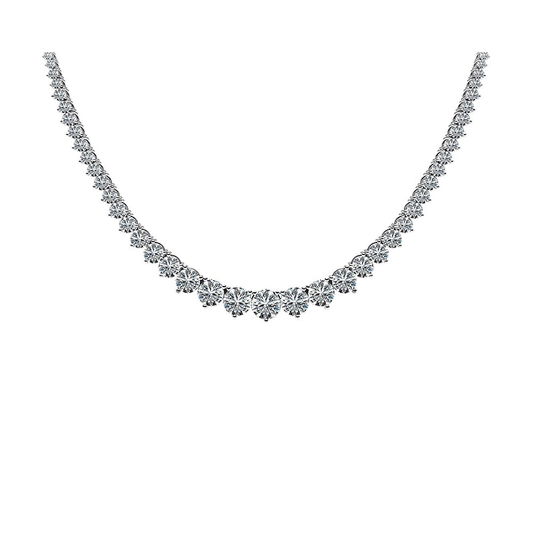 14Kt White Gold Diamond 7Ctw Necklace