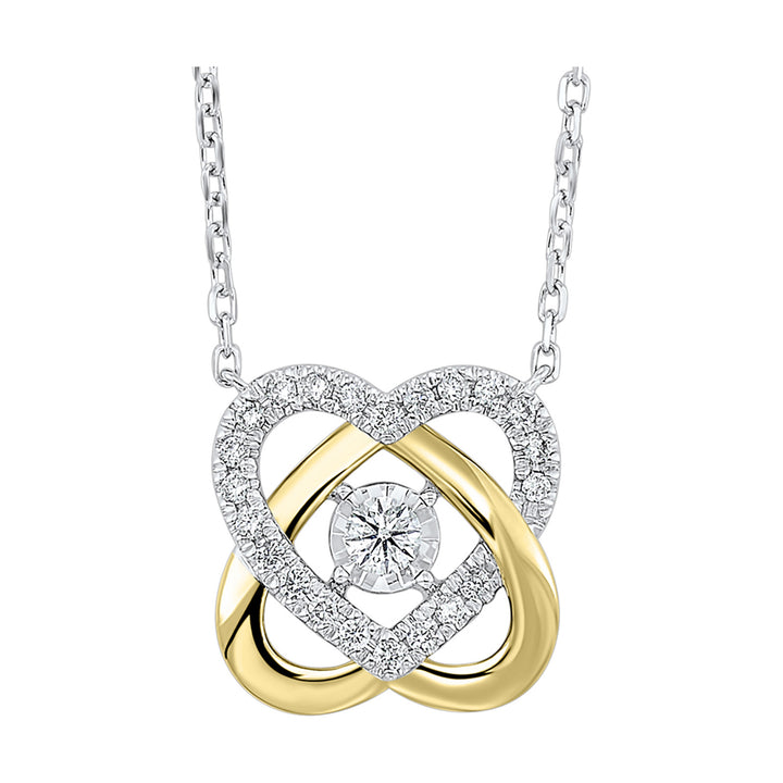 14Kt White Yellow Gold Diamond 1/3Ctw Necklace