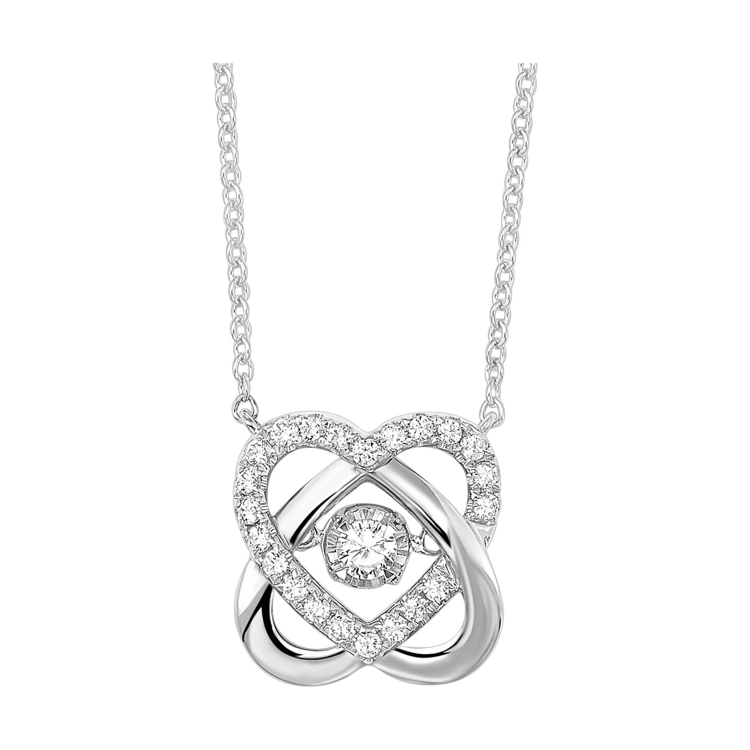10Kt White Gold Diamond 1/5Ctw Necklace