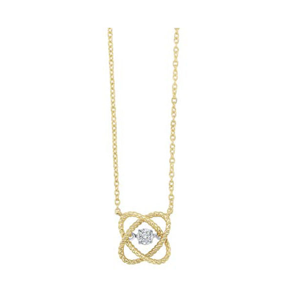 10Kt Yellow Gold Diamond 1/20Ctw Necklace