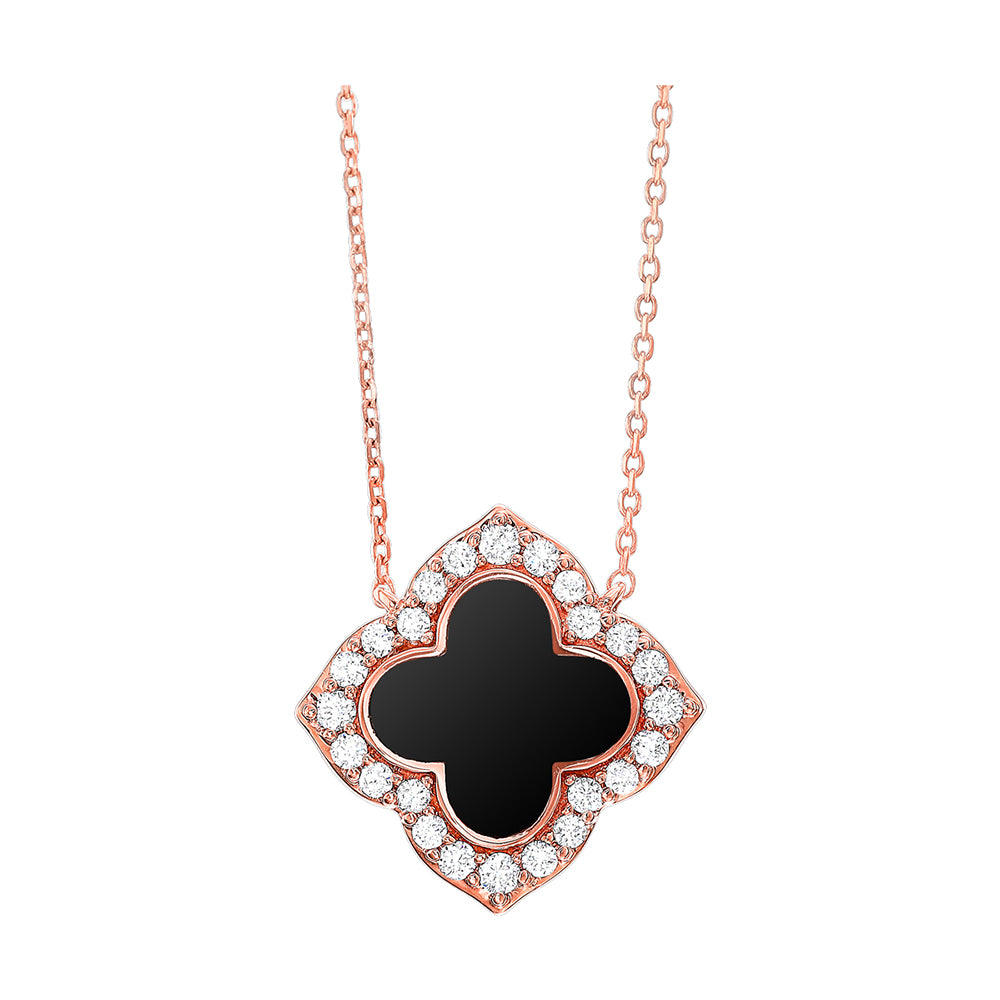 14Kt Rose Gold Diamond 1/4Ctw Necklace