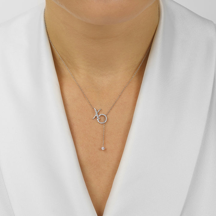 14Kt White Gold Diamond 1/4Ctw Necklace