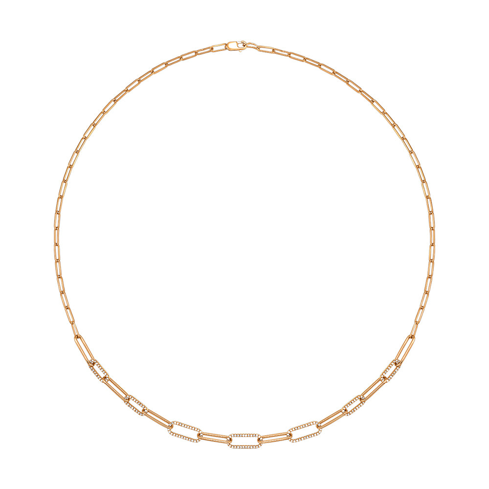 14Kt Rose Gold Diamond 1/2Ctw Necklace