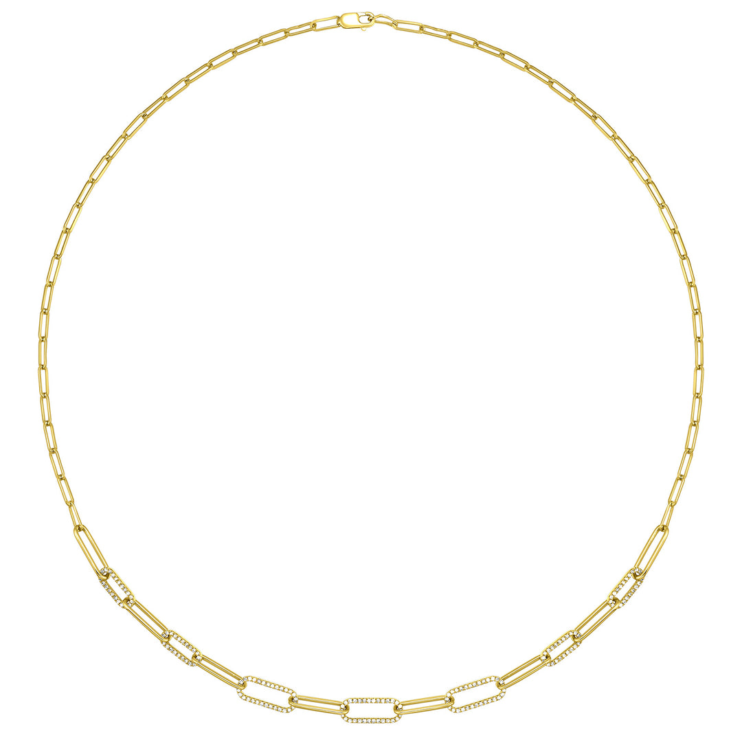 14Kt Yellow Gold Diamond 1/2Ctw Necklace