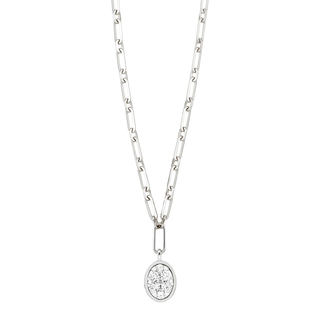 14Kt White Gold Diamond 1/2Ctw Necklace