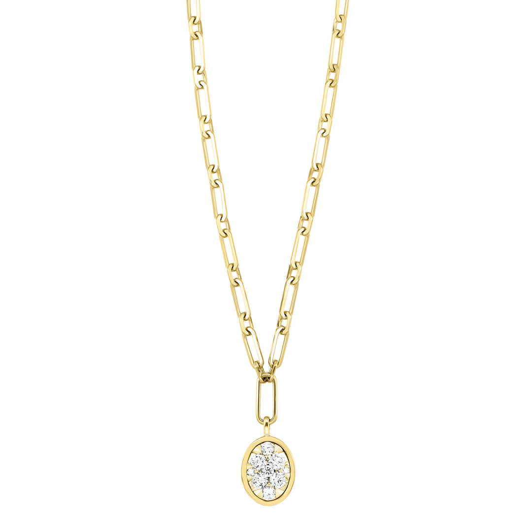 14Kt Yellow Gold Diamond 1/2Ctw Necklace