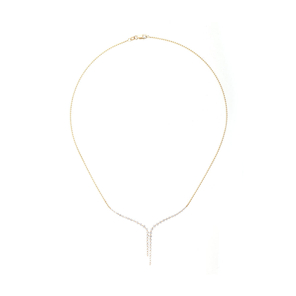 14Kt Yellow Gold Diamond 1 1/2Ctw Necklace