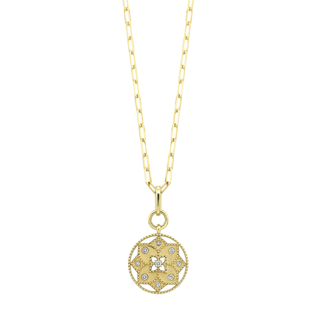 14Kt Yellow Gold Diamond 1/6Ctw Necklace