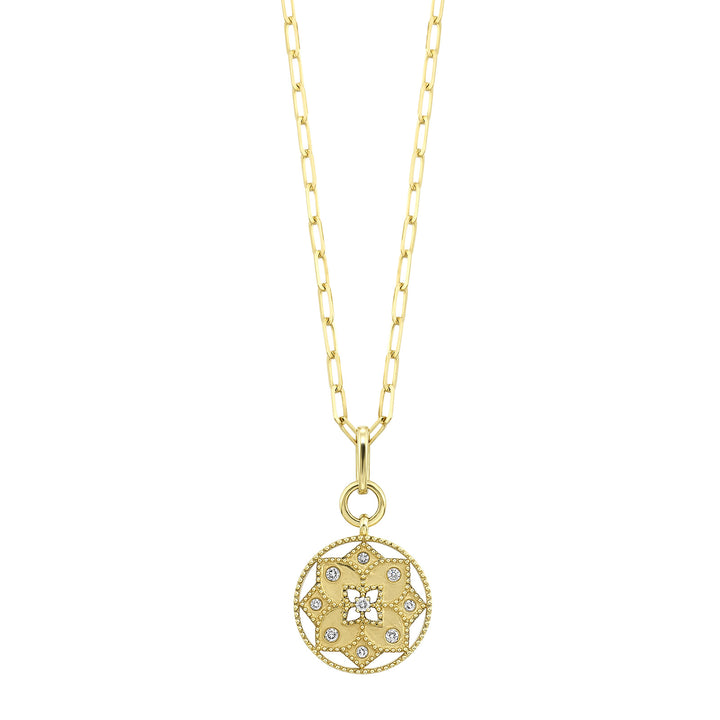 14Kt Yellow Gold Diamond 1/6Ctw Necklace