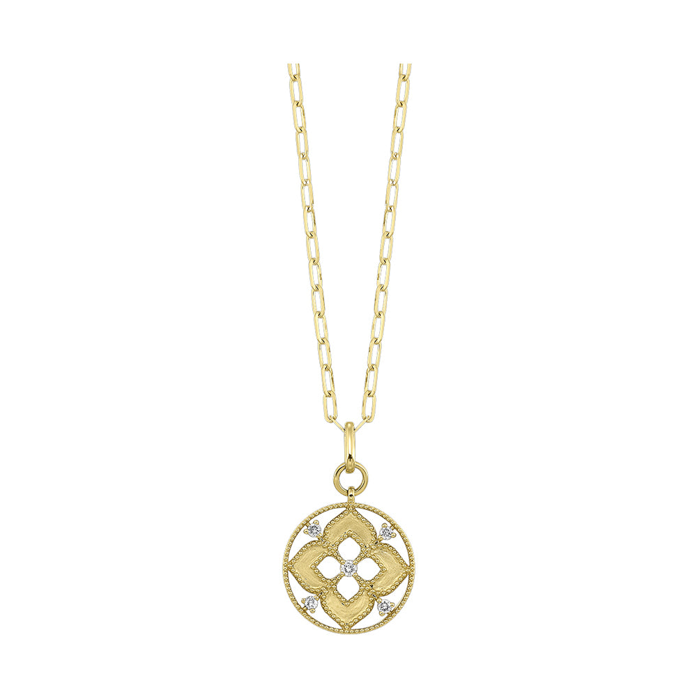 14Kt Yellow Gold Diamond 1/4Ctw Necklace