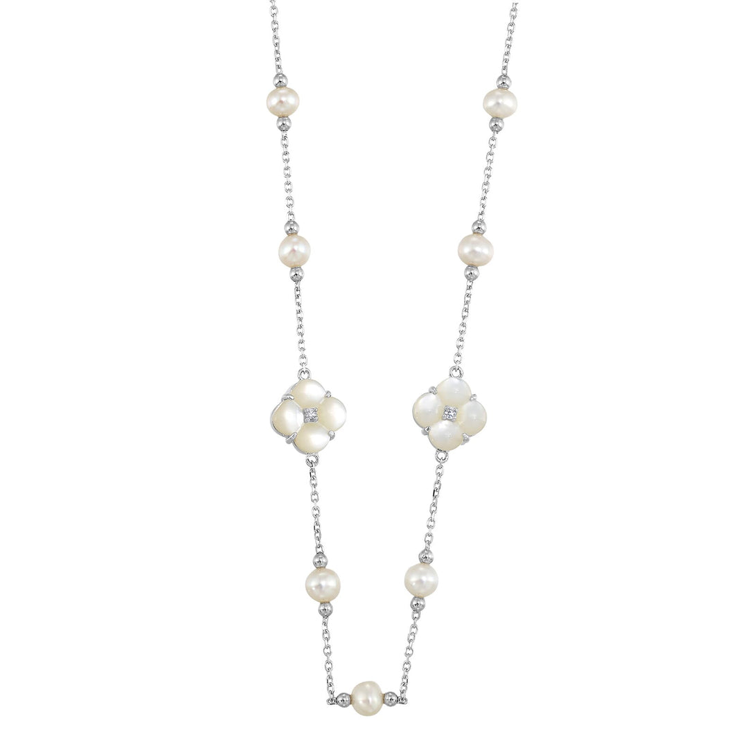 Silver Pearl Necklace