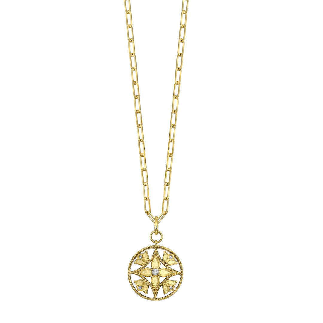 14Kt Yellow Gold Diamond 1/20Ctw Necklace