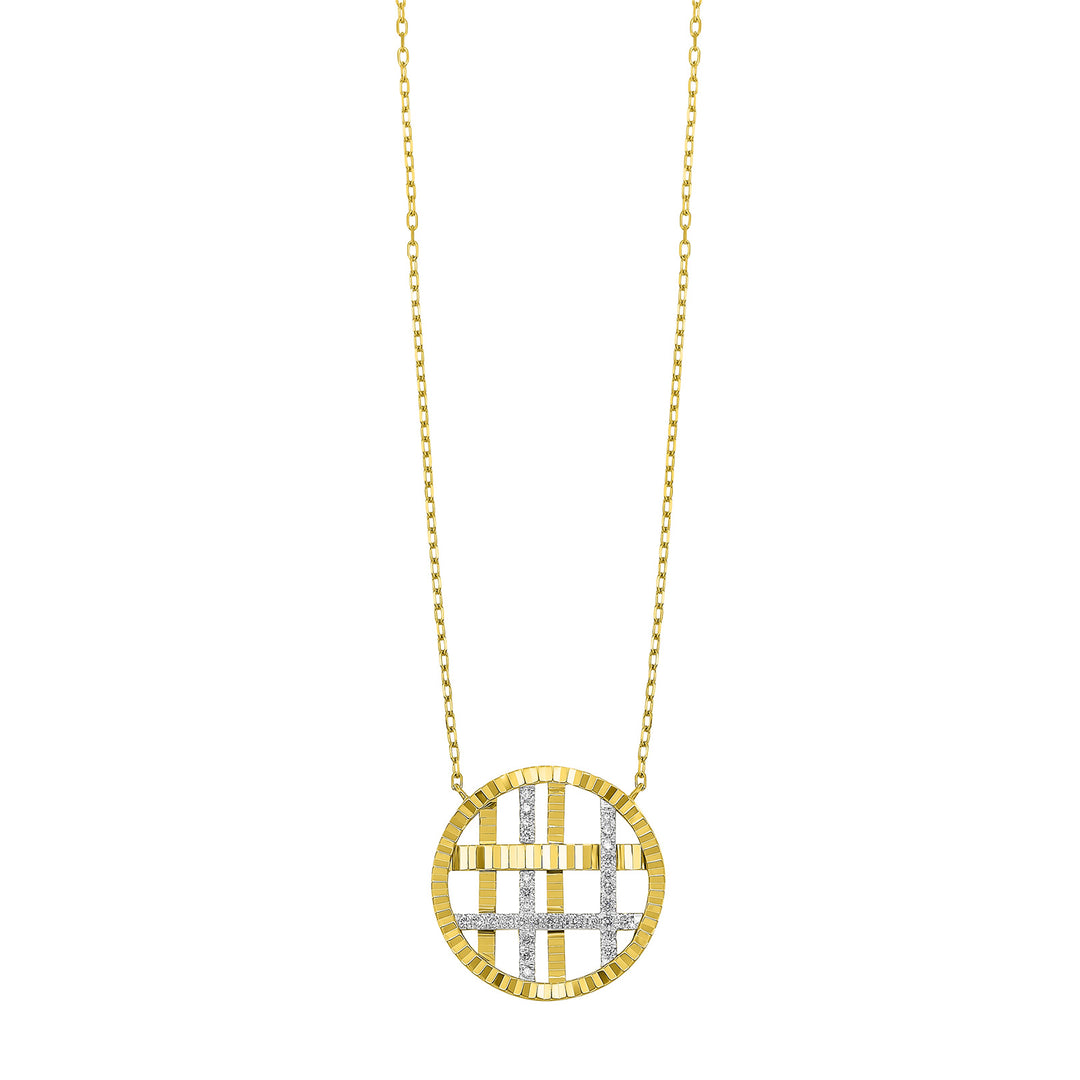 14Kt Yellow Gold Diamond 1/6Ctw Necklace