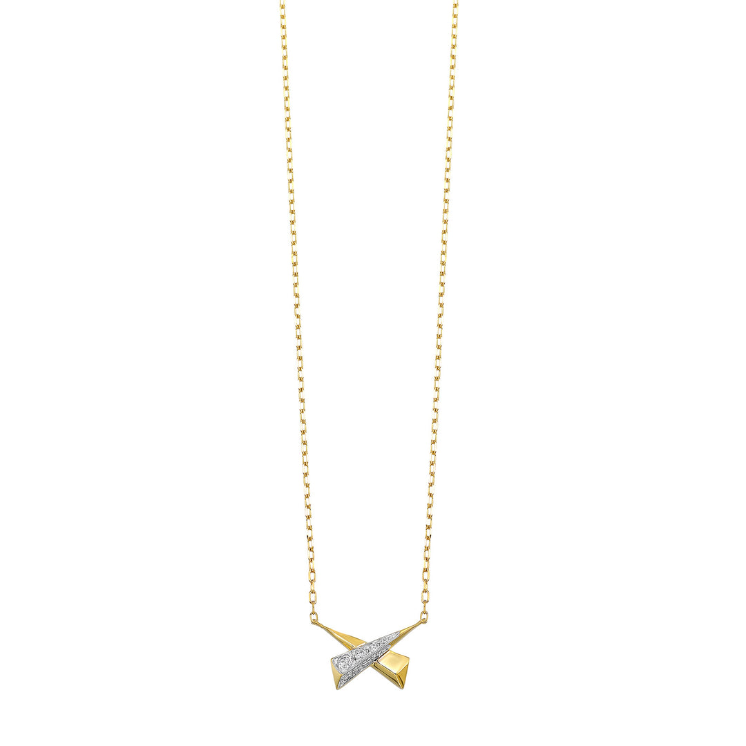 14Kt Yellow Gold Diamond 1/10Ctw Necklace