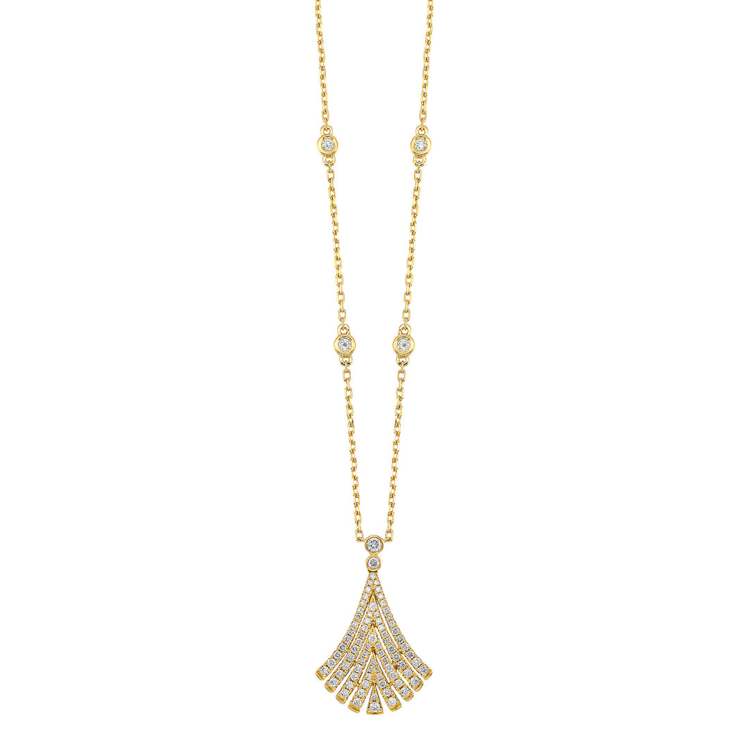 14Kt Yellow Gold Diamond 1/2Ctw Necklace