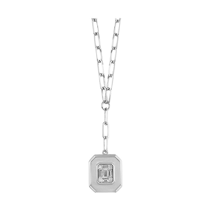 14Kt White Gold Diamond 1/7Ctw Necklace