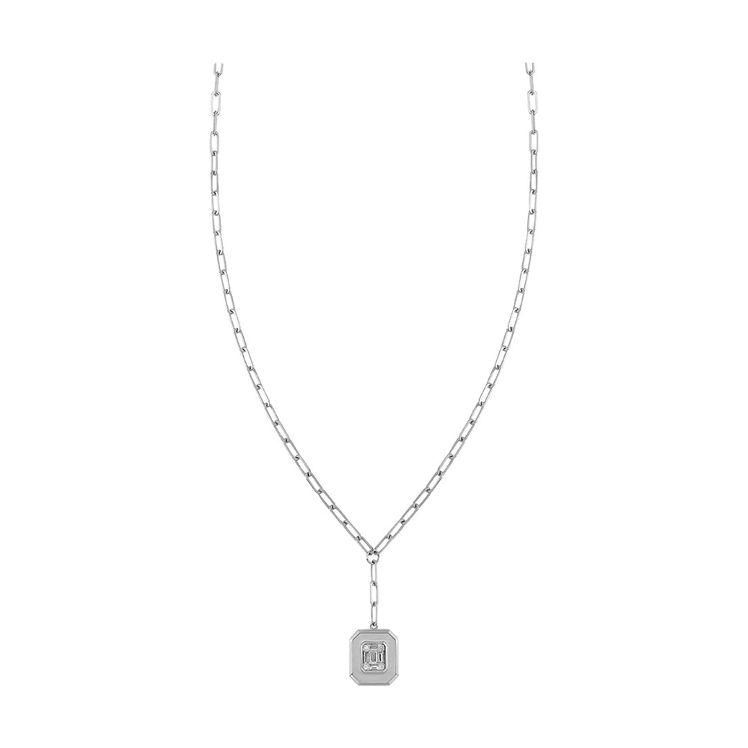 14Kt White Gold Diamond 1/7Ctw Necklace