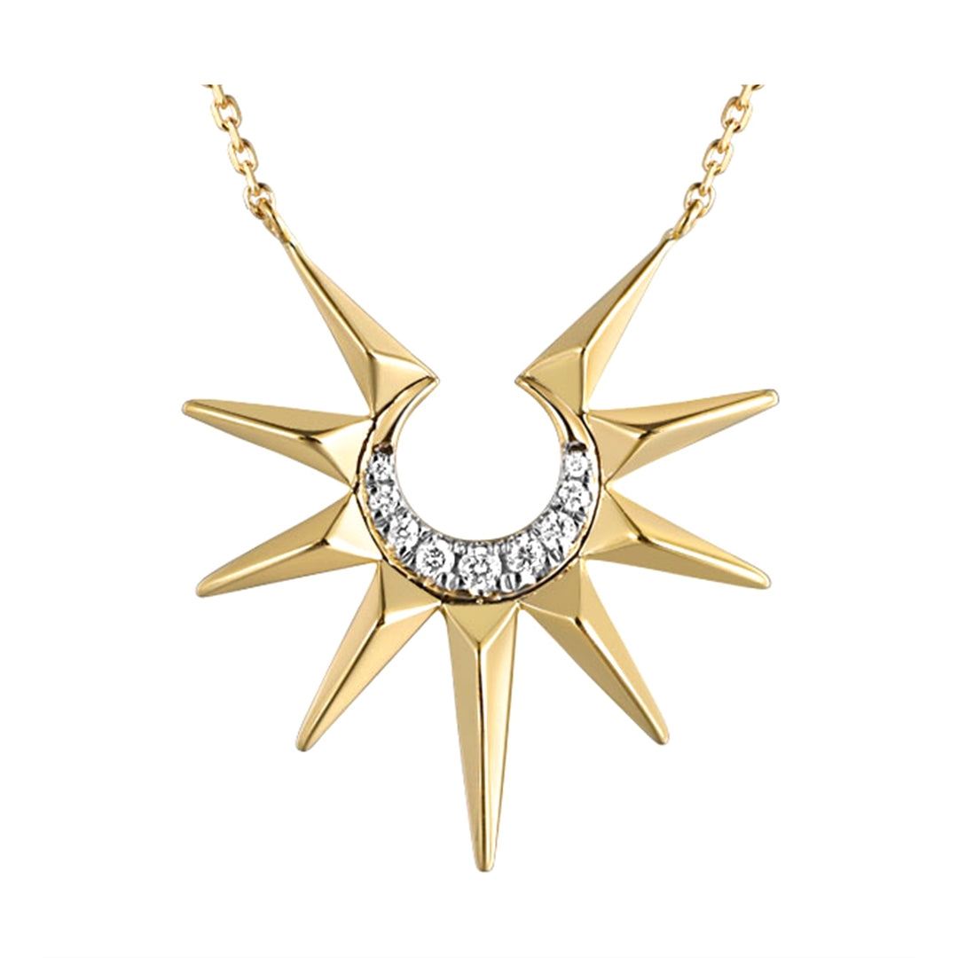14Kt Yellow Gold Diamond 1/20Ctw Necklace