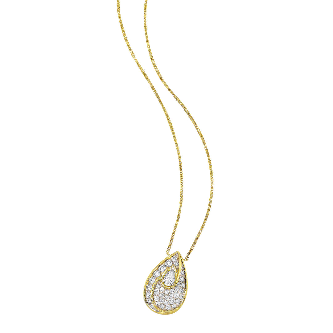 14Kt Yellow Gold Diamond 3/4Ctw Necklace
