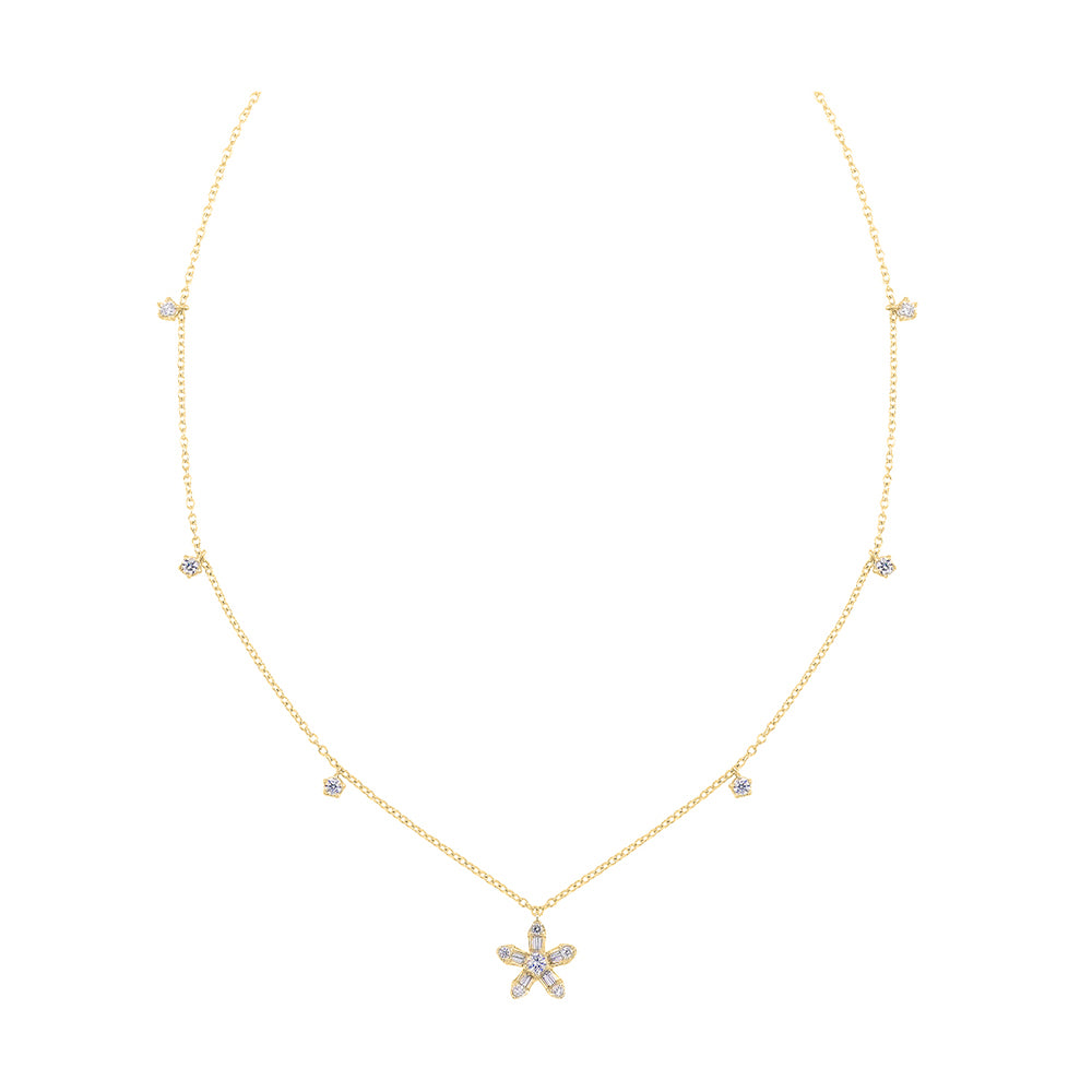 10Kt Yellow Gold Diamond 3/8Ctw Necklace