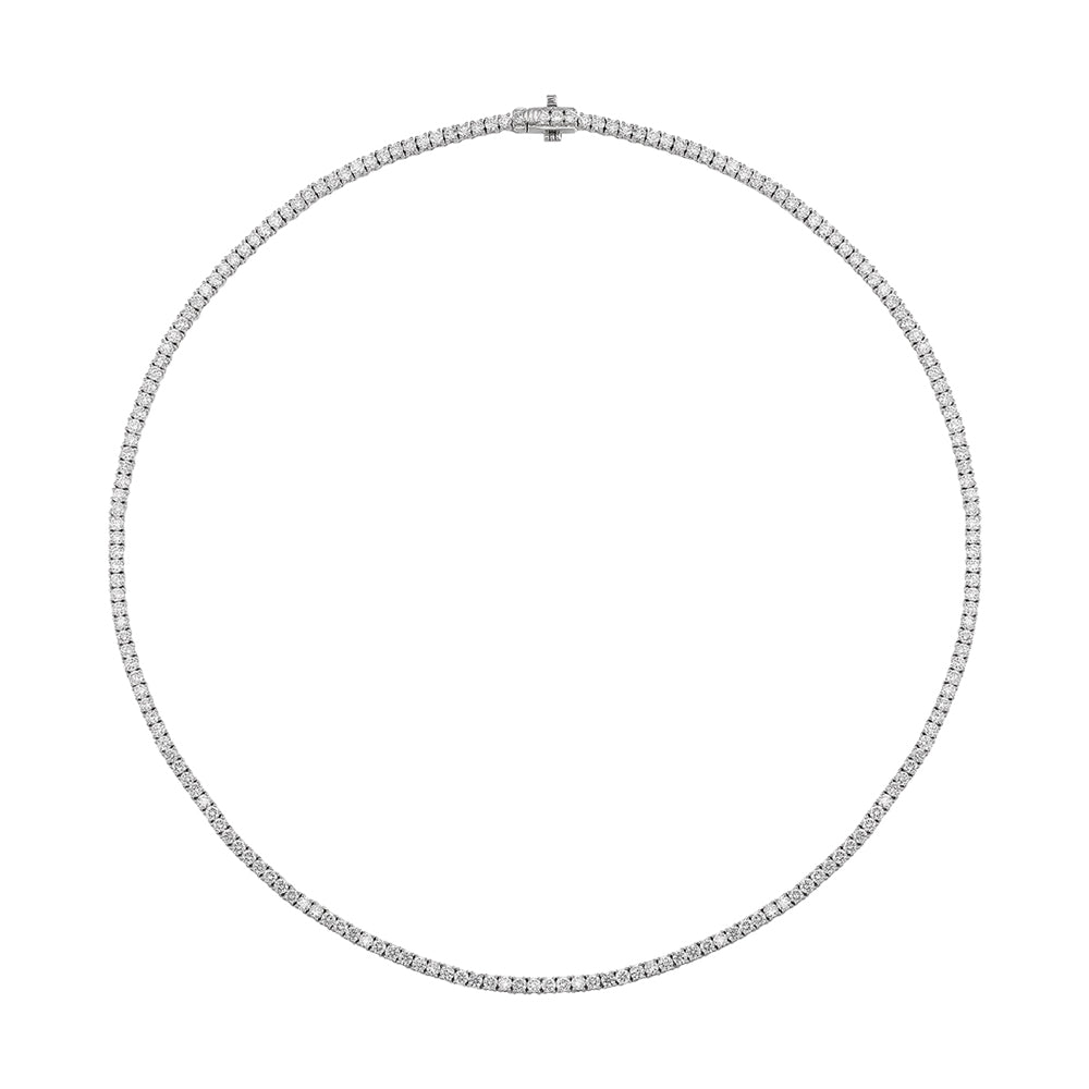 14Kt White Gold Diamond 10Ctw Necklace