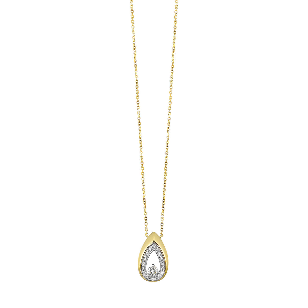 14Kt Yellow Gold Diamond 1/7Ctw Necklace