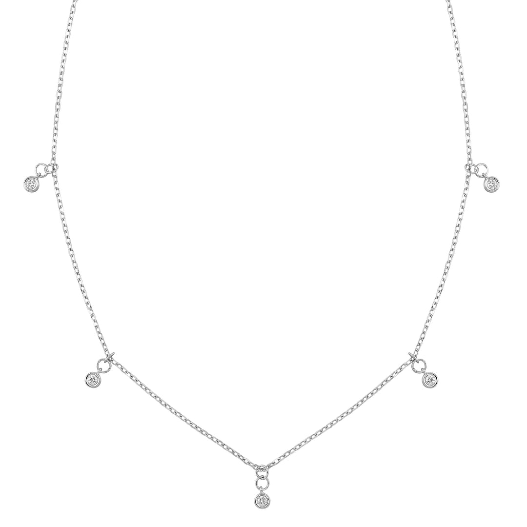 14Kt White Gold Diamond 1/7Ctw Necklace