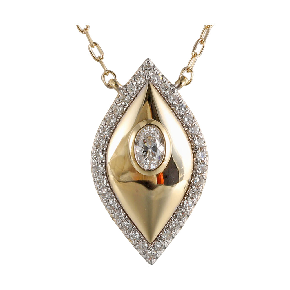 14Kt Yellow Gold Diamond 1/5Ctw Necklace