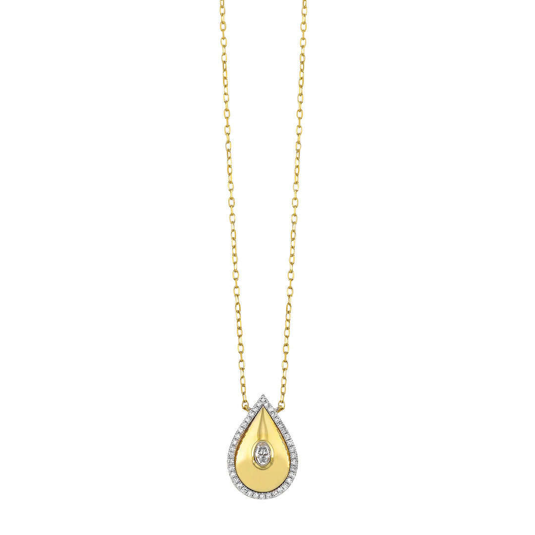 14Kt Yellow Gold Diamond 1/5CtW Necklace