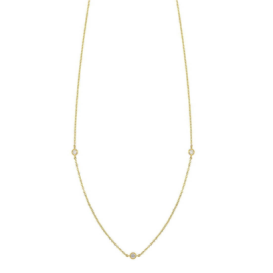 14Kt Yellow Gold Diamond 1/7Ctw Necklace