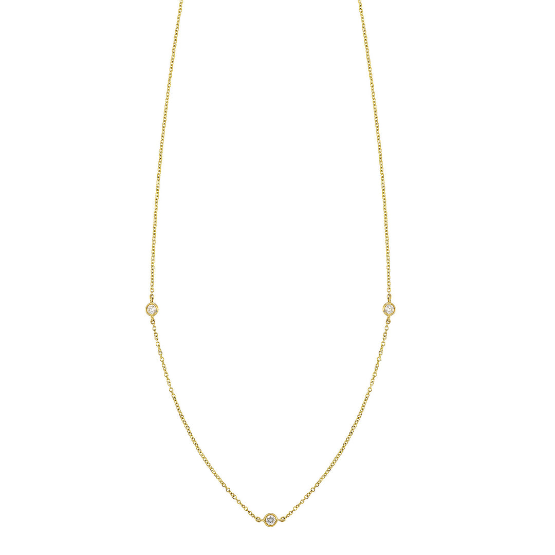 14Kt Yellow Gold Diamond 1/7Ctw Necklace