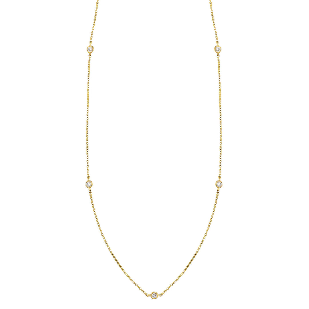 14Kt Yellow Gold Diamond 1/4Ctw Necklace