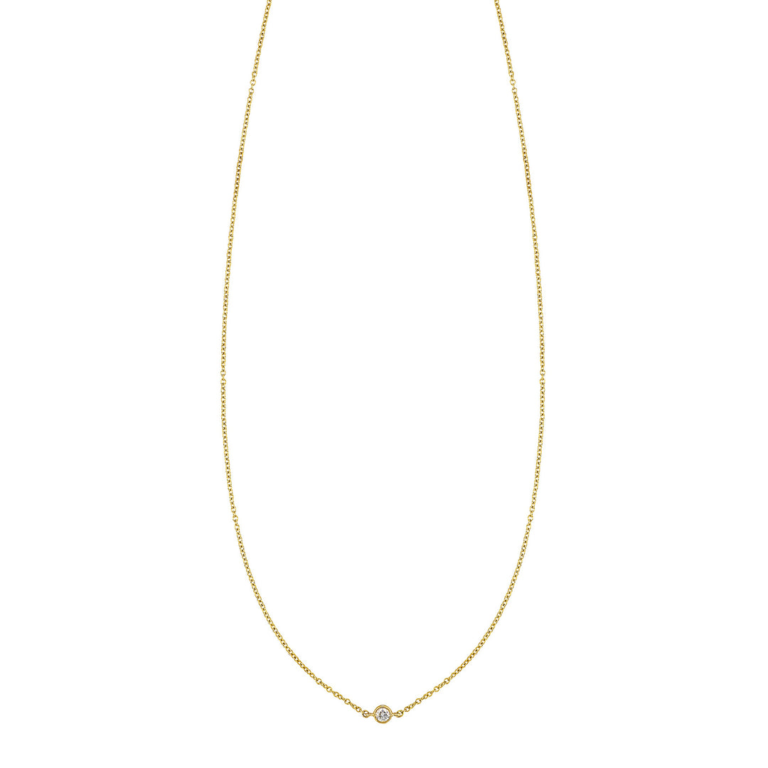 14Kt Yellow Gold Diamond 1/20Ctw Necklace