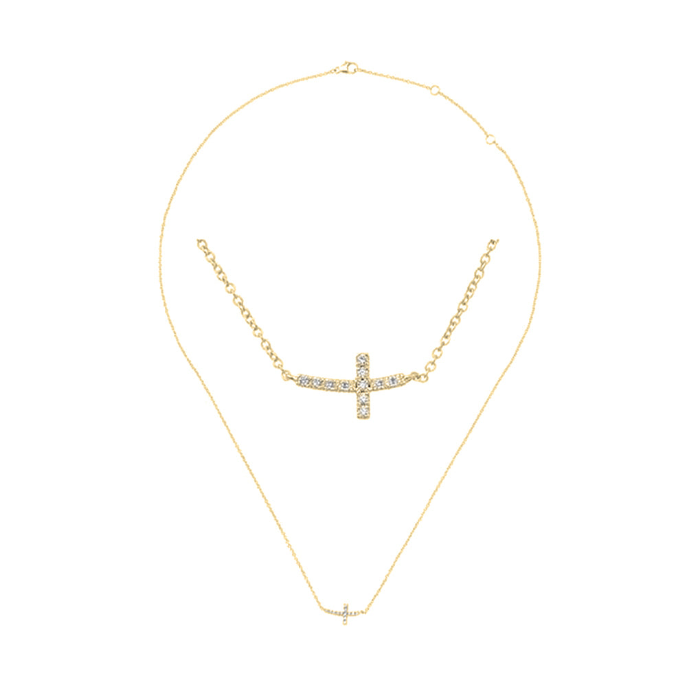 14Kt Yellow Gold Diamond 1/15Ctw Necklace